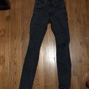Black Forever 21 Skinny Ripped Jeans size 29